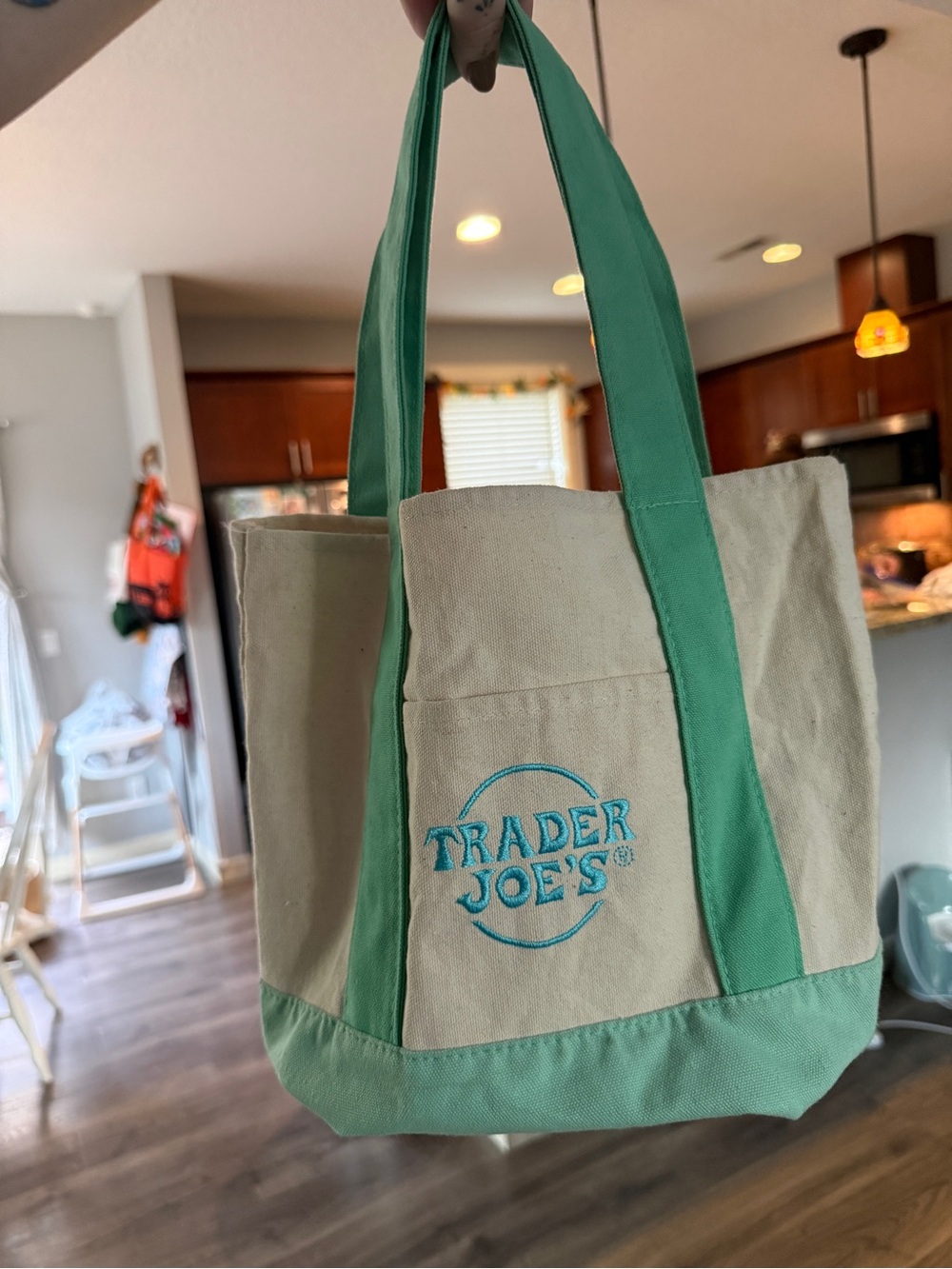 Mini Trader Joe’s tote bag (pastel green)